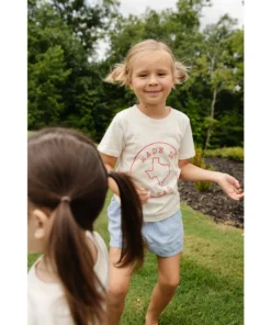 Morado Design Texas State Stamp Natural Organic Tee Tops