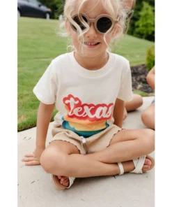 Morado Design Texas Bubble Repeat Natural Organic Tee