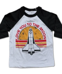 Rivet Apparel Graphic Tees Love You To The Moon Baseball Vintage Tee