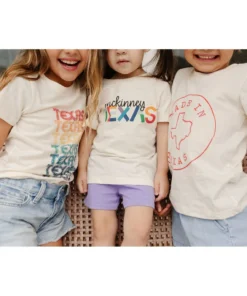 Morado Design Mckinney, Tx Rainbow Type Natural Organic Tee