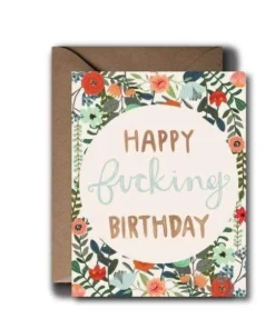 Black Lab Studio Happy Fu*king Birthday Greeting Card Party Time