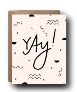Black Lab Studio Yay Congratulations Greeting Card