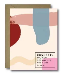 Black Lab Studio You Guys Got Married Wedding Greeting Card Party Time