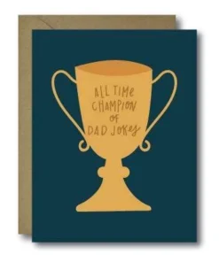 Black Lab Studio Dad Jokes Champion Greeting Card