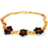 Powell's Owl Amber Gemstone Honey + Cherry Flower Necklace Jewelry