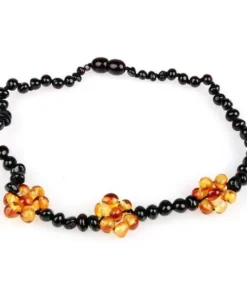 Powell's Owl Amber Gemstone Cherry + Honey Flower Necklace