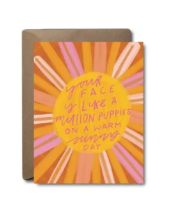 Black Lab Studio Million Puppies Love Greeting Card Party Time