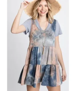 J+j Tie Dye Tank Top Romper Rompers + Jumpers