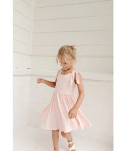 Lia + Lou Pink Twirly Tie Dress Dresses