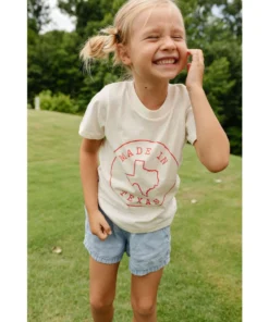 Morado Design Texas State Stamp Natural Organic Tee Tops