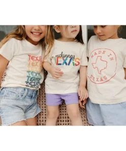 Morado Design Texas State Stamp Natural Organic Tee Tops