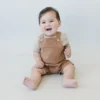 Mebie Baby Honey Linen Short Overalls