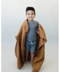 Mebie Baby Charcoal Waffle Cozy Shorts Set