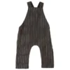 Mebie Baby Charcoal Stripe Linen Cotton Overalls Overalls + Rompers