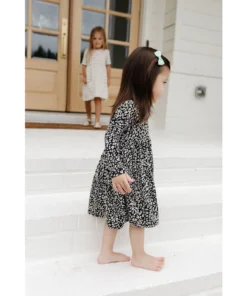 Lia + Lou Black + White Slight Cheetah Print Dress Dresses