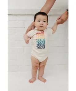Morado Design Bodysuits Texas Retro Repeat Natural Organic Onesie