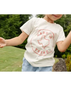 Morado Design Texas State Stamp Natural Organic Tee Tops