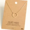 Fame Accessories Necklaces Ring Hoop Pendant Necklace