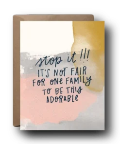 Black Lab Studio Adorable Family Baby Greeting Card Party Time