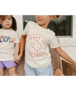 Morado Design Texas State Stamp Natural Organic Tee Tops