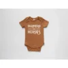 Gladfolk Farmers Are Heroes Organic Caramel Onesie
