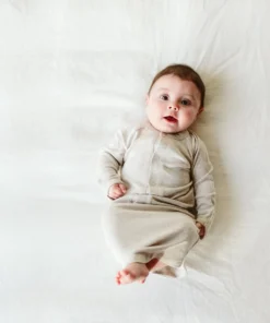 Goumi Kids Preemie + Newborn Storm Gray Bamboo Organic Gown