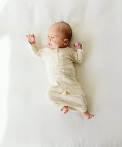 Goumi Kids Dune Stripe Bamboo Organic Gown Preemie + Newborn