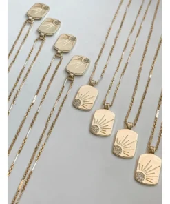 Feather + Cove Sunrise Pendant Necklace Necklaces