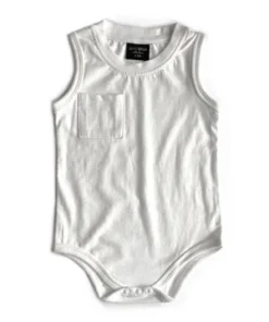 Little Bipsy White Tank Bodysuit Onesie Bodysuits