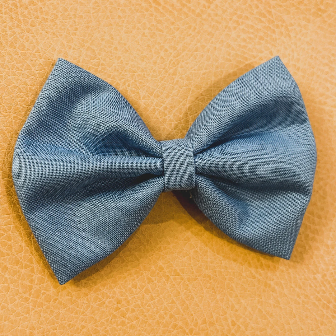 Bows For Show Denim Blue Hair Bow Clip Headwear 3 Bows For Show Denim Blue Hair Bow Clip Headwear