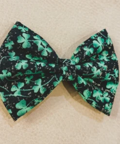 Bows For Show Black Shamrocks Hair Bow Clip