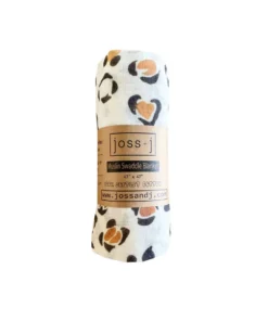 Joss + J Joss + J The Label Leopard Muslin Swaddle