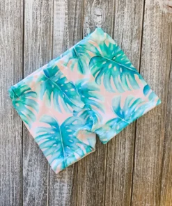 Raelo Swim Pink Palm Soft Swim Shorts