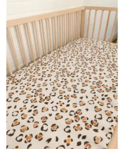 Joss + J Leopard Muslin Crib Sheet