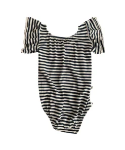 Joss + J Leotards Navy Stripes Bamboo Flutter Sleeve Leotard 10 Joss + J Leotards Navy Stripes Bamboo Flutter Sleeve Leotard