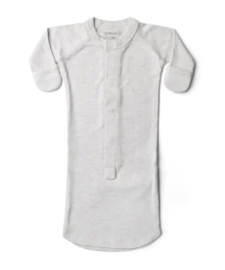 Goumi Kids Preemie + Newborn Storm Gray Bamboo Organic Gown