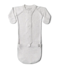 Goumi Kids Preemie + Newborn Storm Gray Bamboo Organic Gown