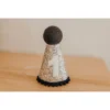 Cutest Little Party Party Time # 1 Silver Glitter + Navy Pom Trim + White Glitter Party Hat