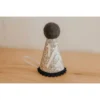 Cutest Little Party Party Time # 1/2 Silver Glitter + Navy Pom Trim + White Glitter Party Hat
