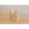 Cutest Little Party Solid Gold Glitter Crown