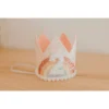 Cutest Little Party # 2 Baby Pink Glitter + Pastel Rainbow + White Glitter Crown