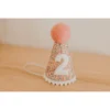 Cutest Little Party # 2 Mosaic Glitter + White Pom Trim/hot Pink + White Glitter Party Hat
