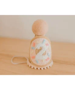 Cutest Little Party # 2 Gold Glitter + Donut + White Glitter Party Hat Party Time