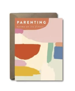 Black Lab Studio Parenting Karma Baby Greeting Card
