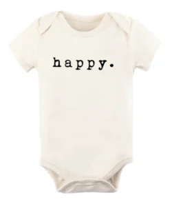 Tenth + Pine Bodysuits Happy Black + Natural Organic Onesie