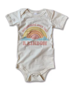 Rivet Apparel Over The Rainbow Vintage Onesie Bodysuits