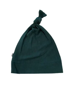Joss + J Emerald Green Ribbed Bamboo Knotted Infant Beanie Headwear