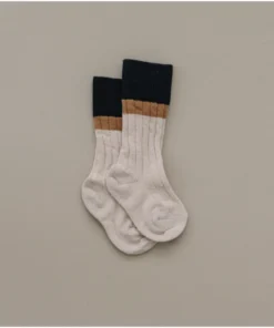 Olivia J Footwear Black + Mustard + Cream Socks