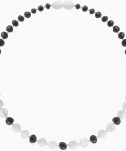 Powell's Owl Jewelry Amber Gemstone Cherry + Crystal + White Necklace