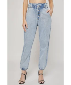 J+j Paperbag Denim Women Joggers Pants Jeans Jeans + Pants